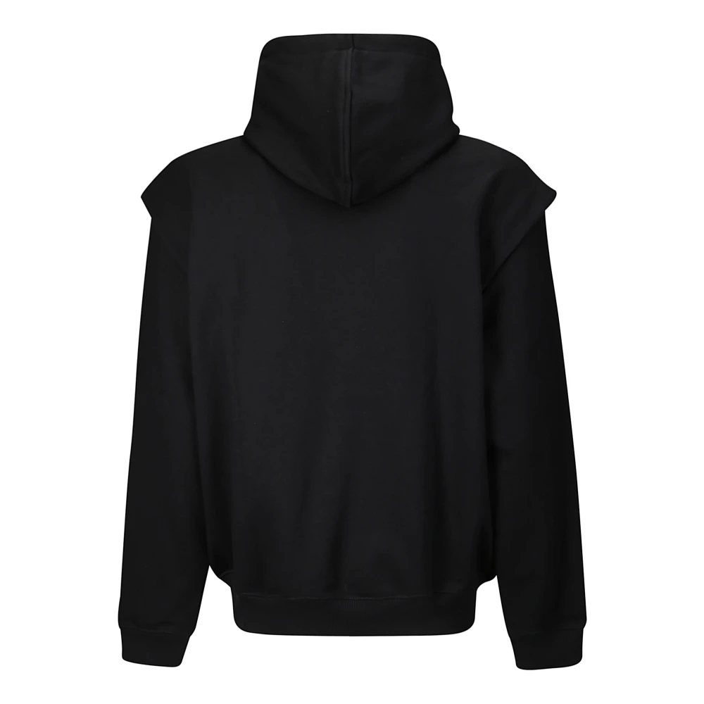 Heliot Emil Logo Outline Hoodie Sweatshirt Black Heren