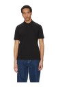 polo-noir-a-manches-courtes