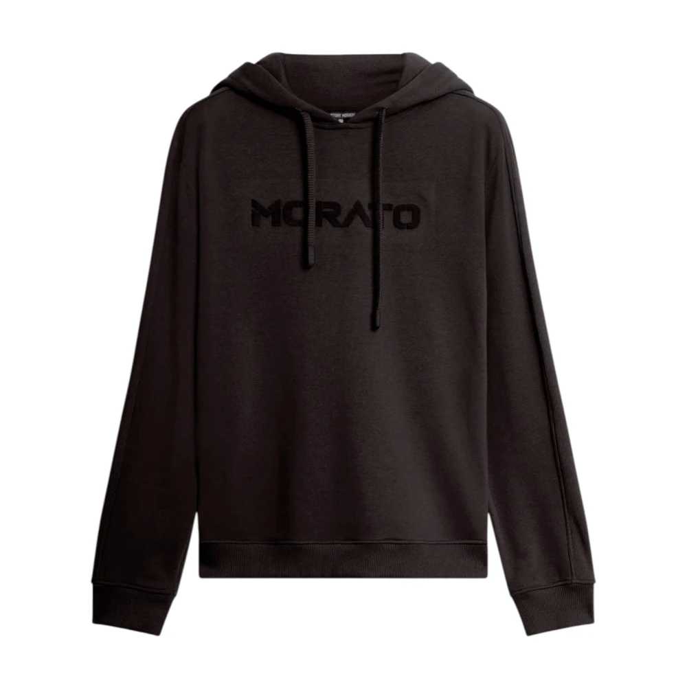 Antony Morato Svart Urban Hoodie Med Texturerad Front