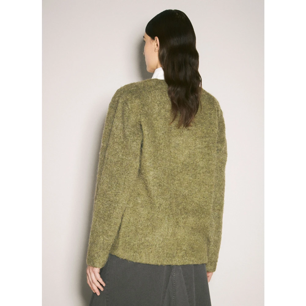 Our Legacy Gezellige Fuzzy Cardigan Sweater Green Dames