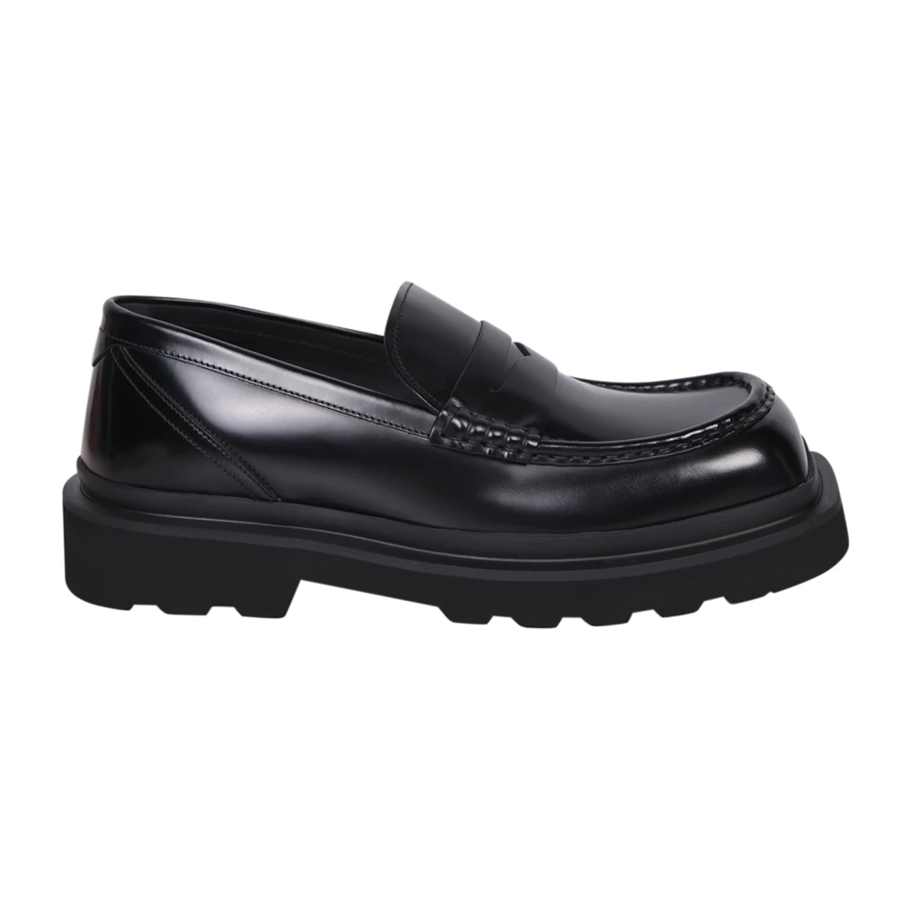 Dolce & Gabbana Svart Loafers I Kalvskinn