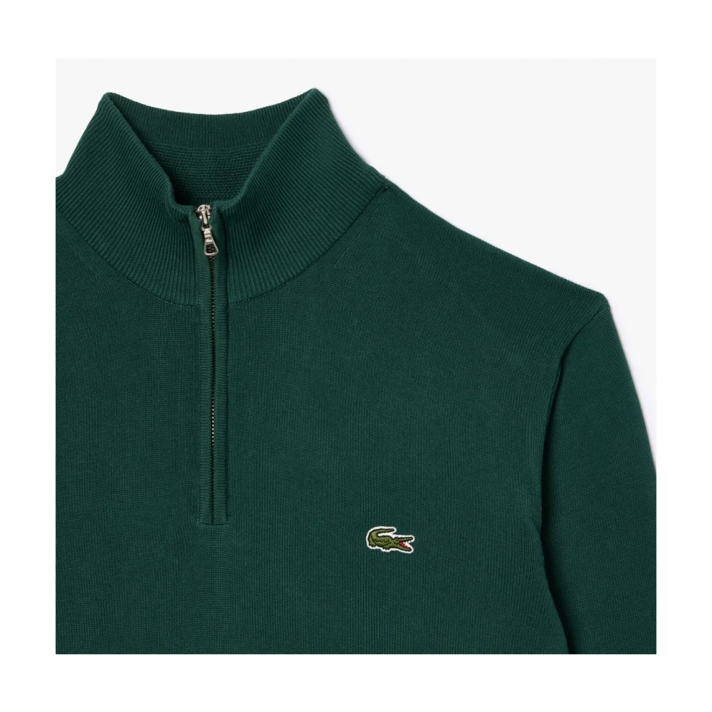 Lacoste Elegante Zip-Up Sweater voor de winter Green Heren