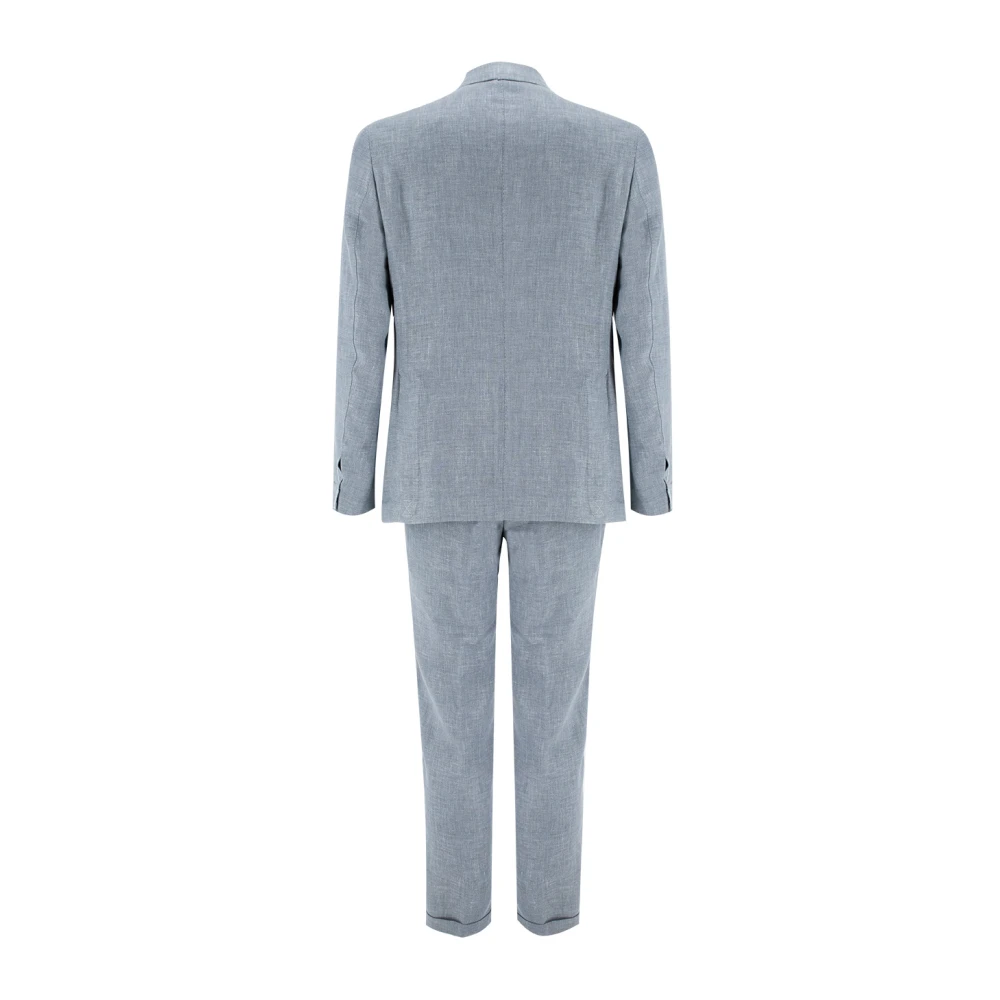 Eleventy Modern Fit Single-Breasted Pak Blue Heren