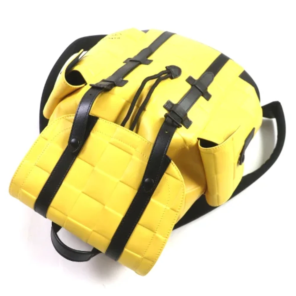 Louis Vuitton Vintage Pre-owned Canvas backpacks Yellow Heren