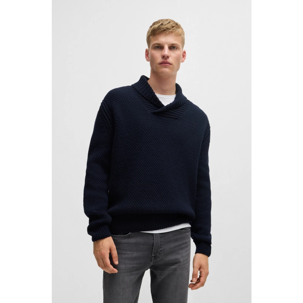Boss Orange Stijlvolle Oranje Trui Blue Heren