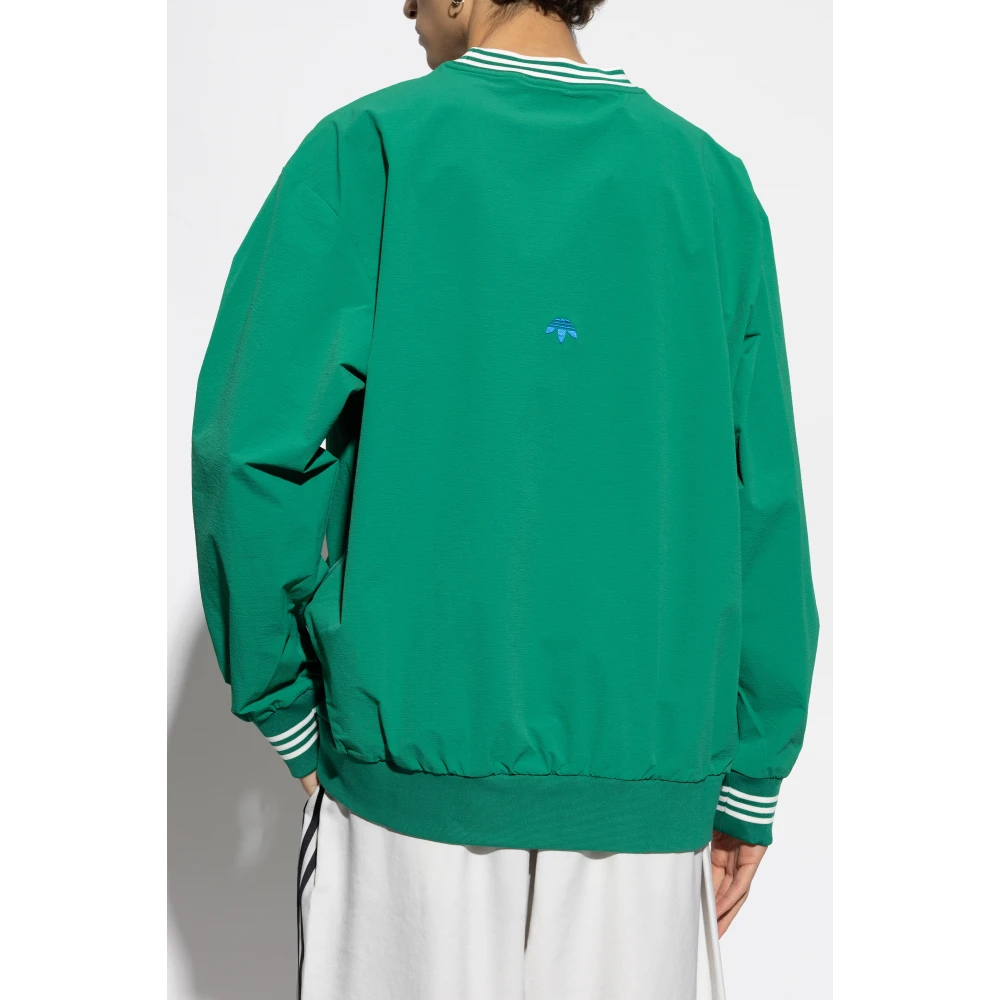 adidas Originals Sweatshirt met logo uit de The Rolling Links collectie Green Heren