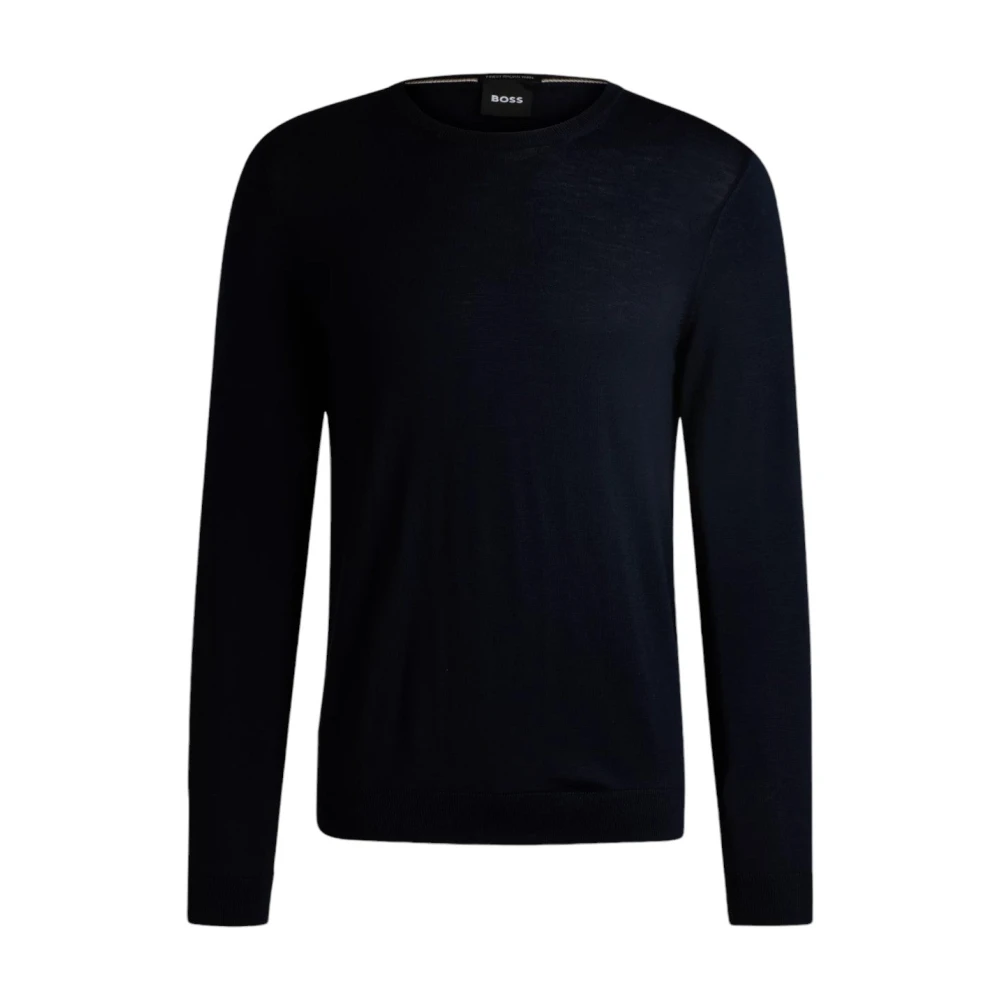 Boss Uomo Blu - Pullover In Lana Slim Fit - Knitwear - 3XL - Immagine 3