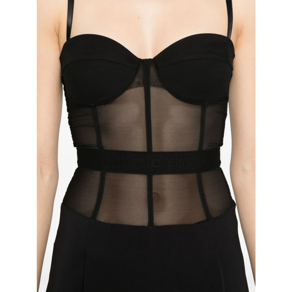 Elisabetta Franchi Zwarte Broek voor Vrouwen Black Dames