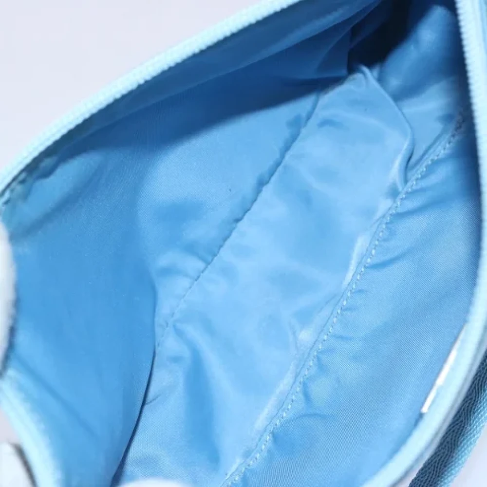 Prada Vintage Pre-owned Nylon pouches Blue Dames