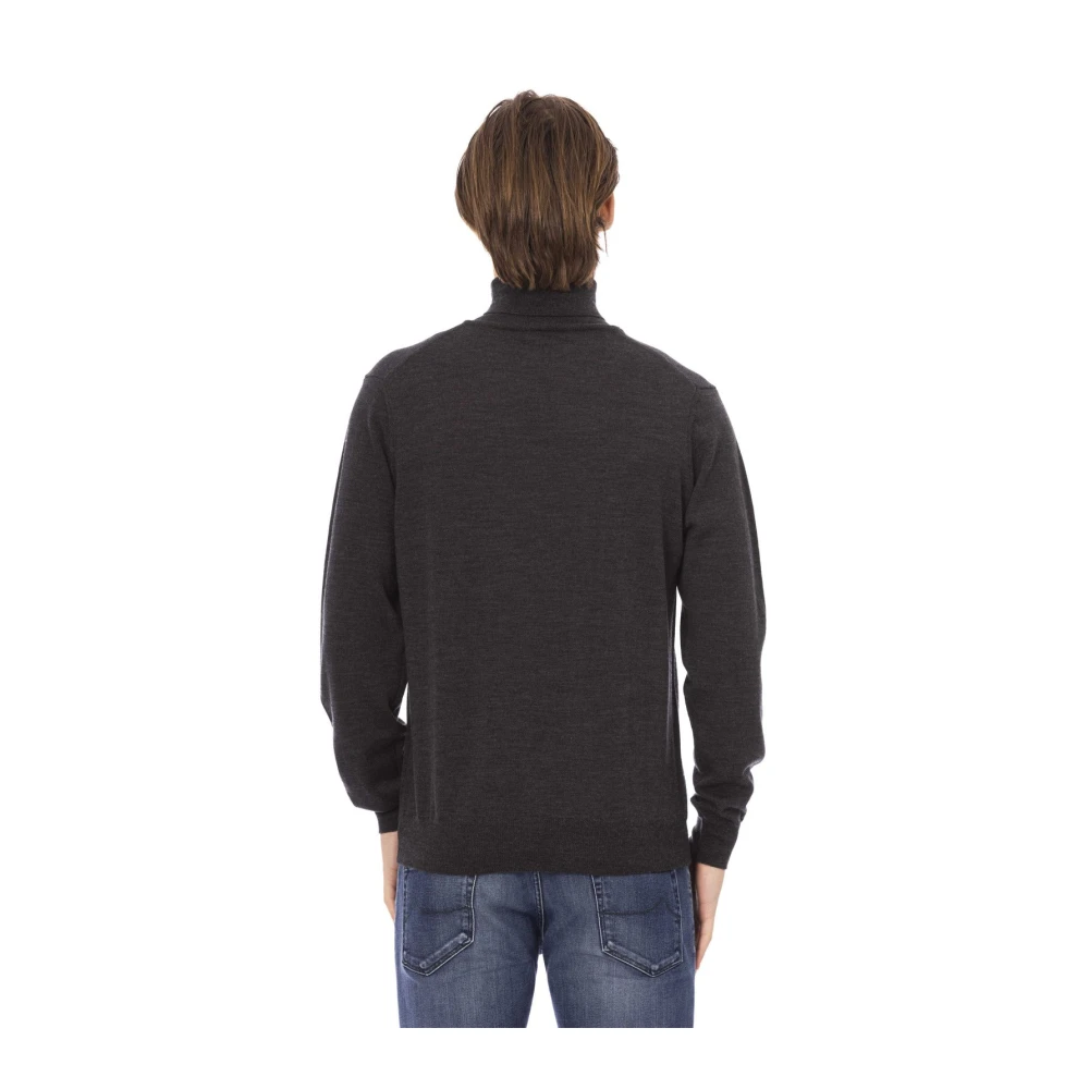Baldinini Trendy Gebreide Trui Monogram Detail Brown Heren