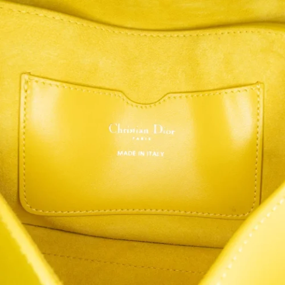 Dior Vintage Pre-owned Leather shoulder-bags Yellow Dames