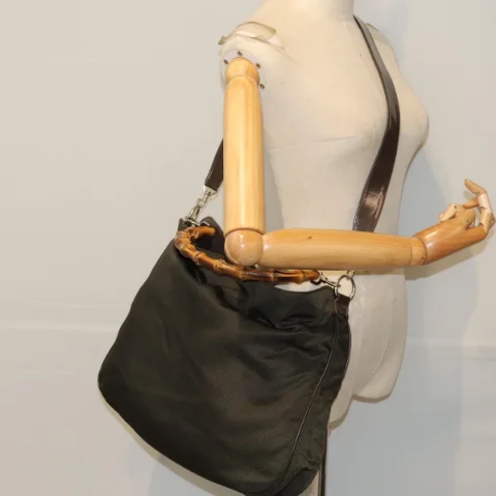 Gucci Vintage Pre-owned Fabric gucci-bags Green Dames