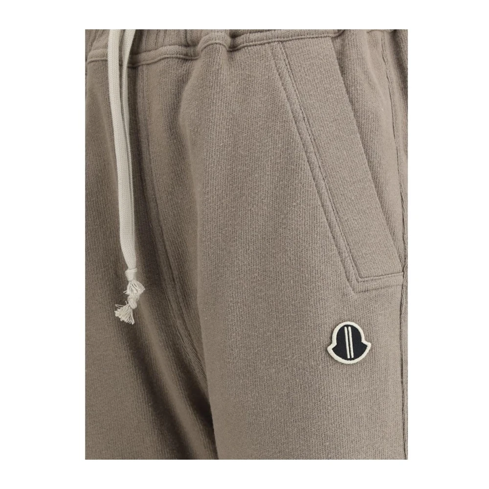 Moncler Sweatpants met pluche interieur in joggerstijl Brown Dames