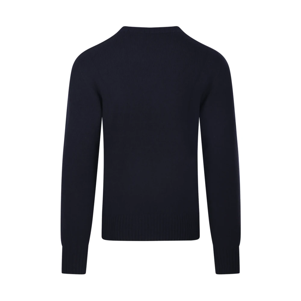 Officine Générale Donkerblauwe Seamless Sweater Blue Heren