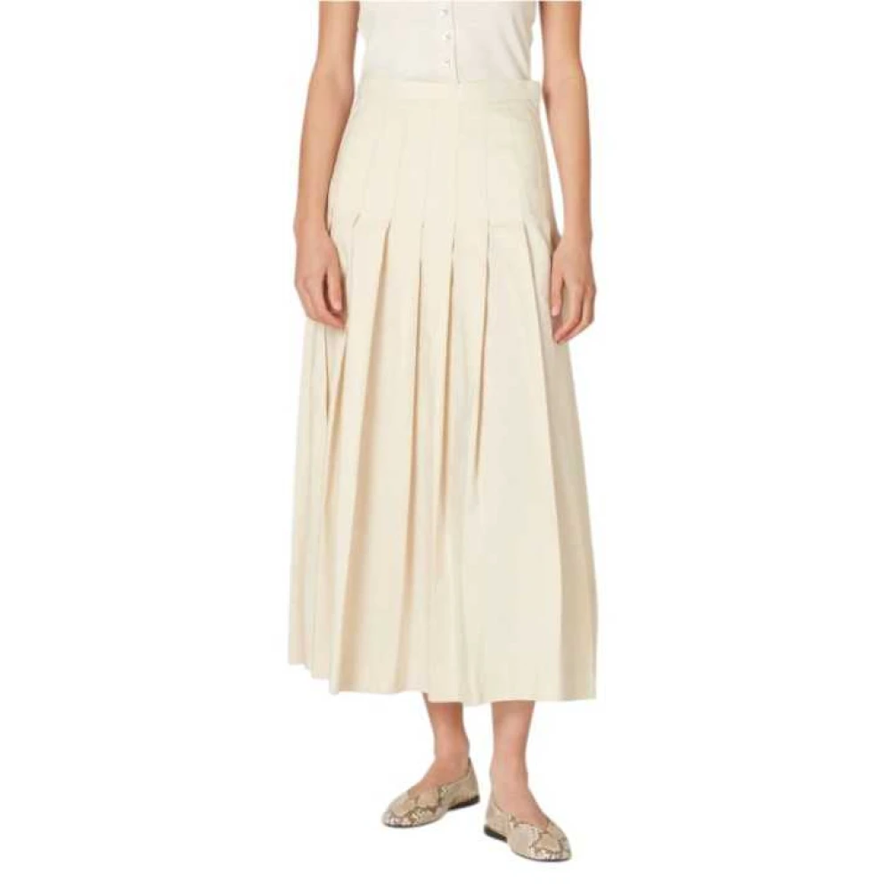 Paul Smith Women's Beige Midi Skirts, M, Pleated Midi Skirt