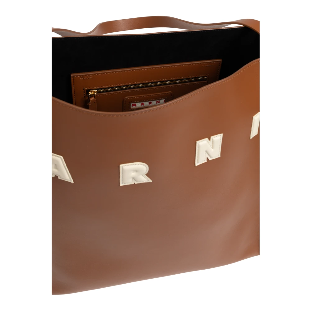 Marni Tas type Shopper Brown Dames