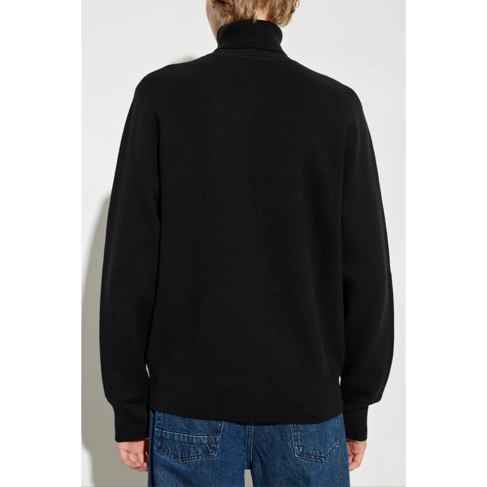 Versace Jeans Couture Turtleneck met logo Black Heren