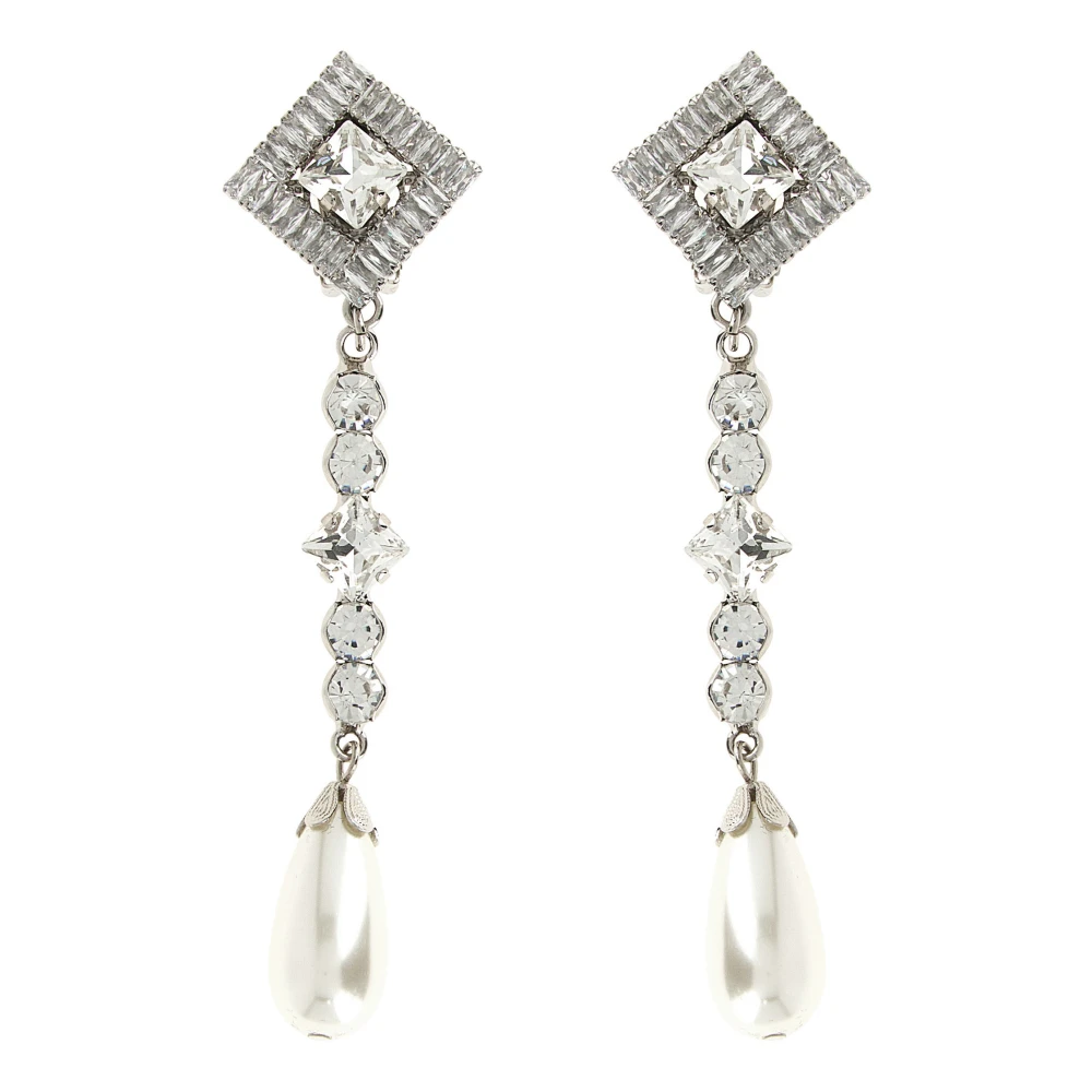 Alessandra Rich Women's Gray Pendant Earrings
