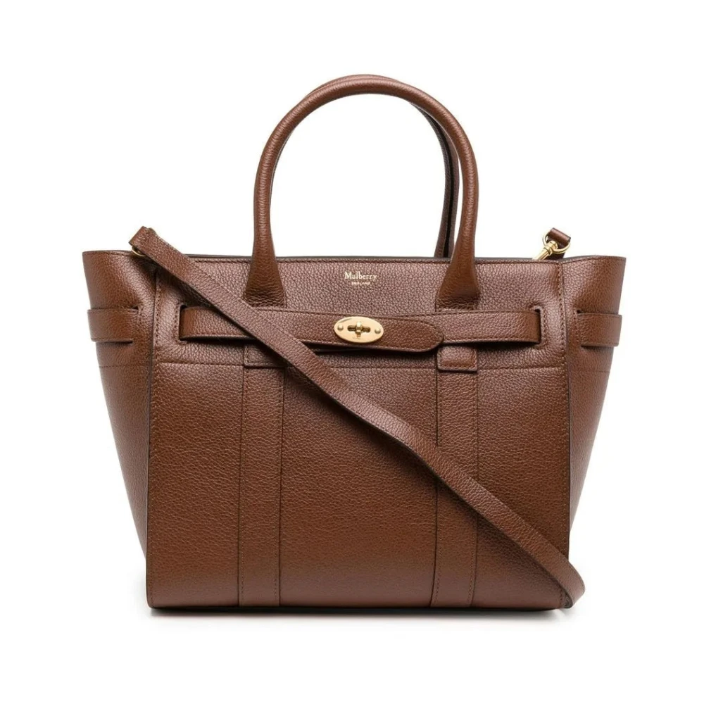 Mulberry Women's Brown Shopping Bags, One Size, Small Zipped Bayswater Tote Bag