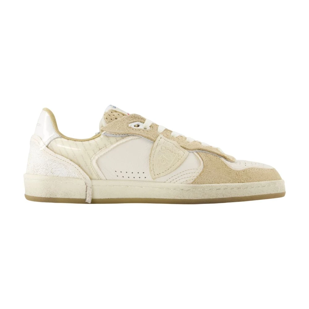 Philippe Model Multicolor Multifärgat Läder Sneakers Mandel Tå Stängning