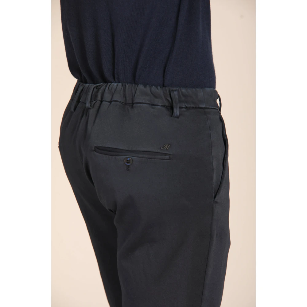 Mason's Slim Fit Navy Chino Broek Blue Heren