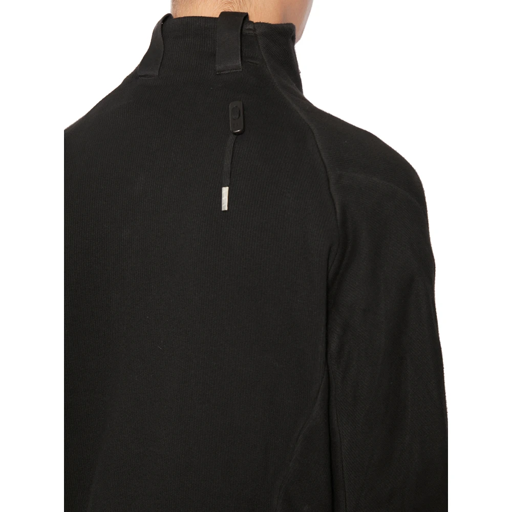 Boris Bidjan Saberi Katoenen Zip-Up Sweatshirt Black Heren