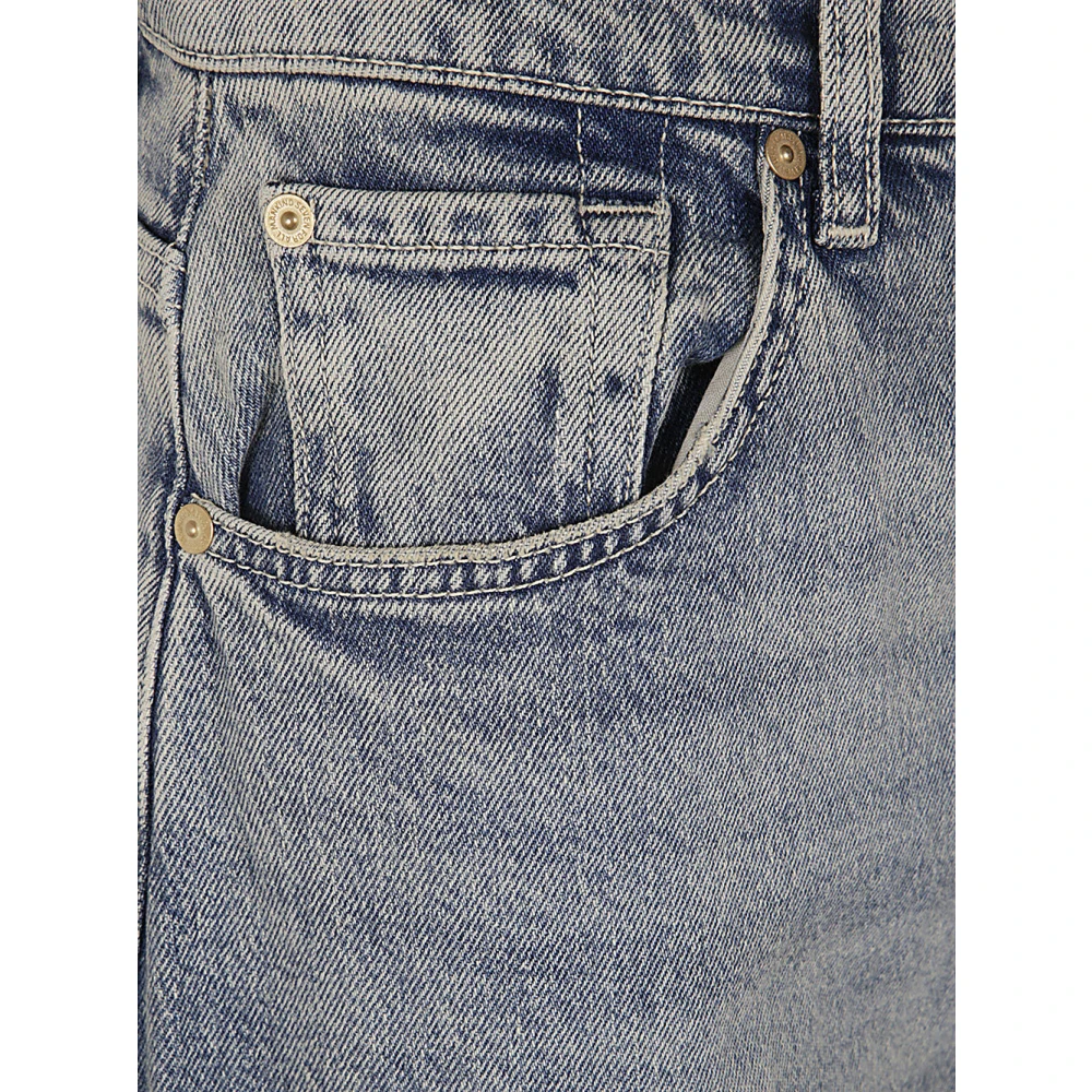 7 For All Mankind Jeans Straight Bleu Blue Dames