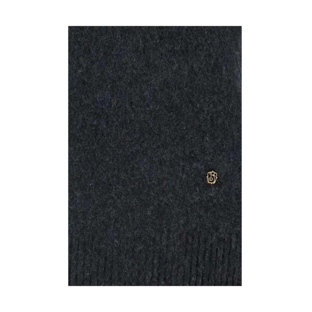 Burberry Geribbelde wollen trui met mêlee-patroon Black Heren