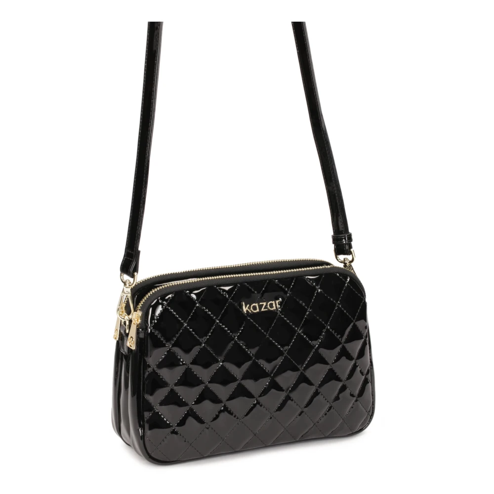 Kazar Gelakte riem handtas Black Dames