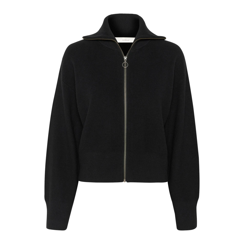 InWear Zwarte Cardigan met Rits Black Dames