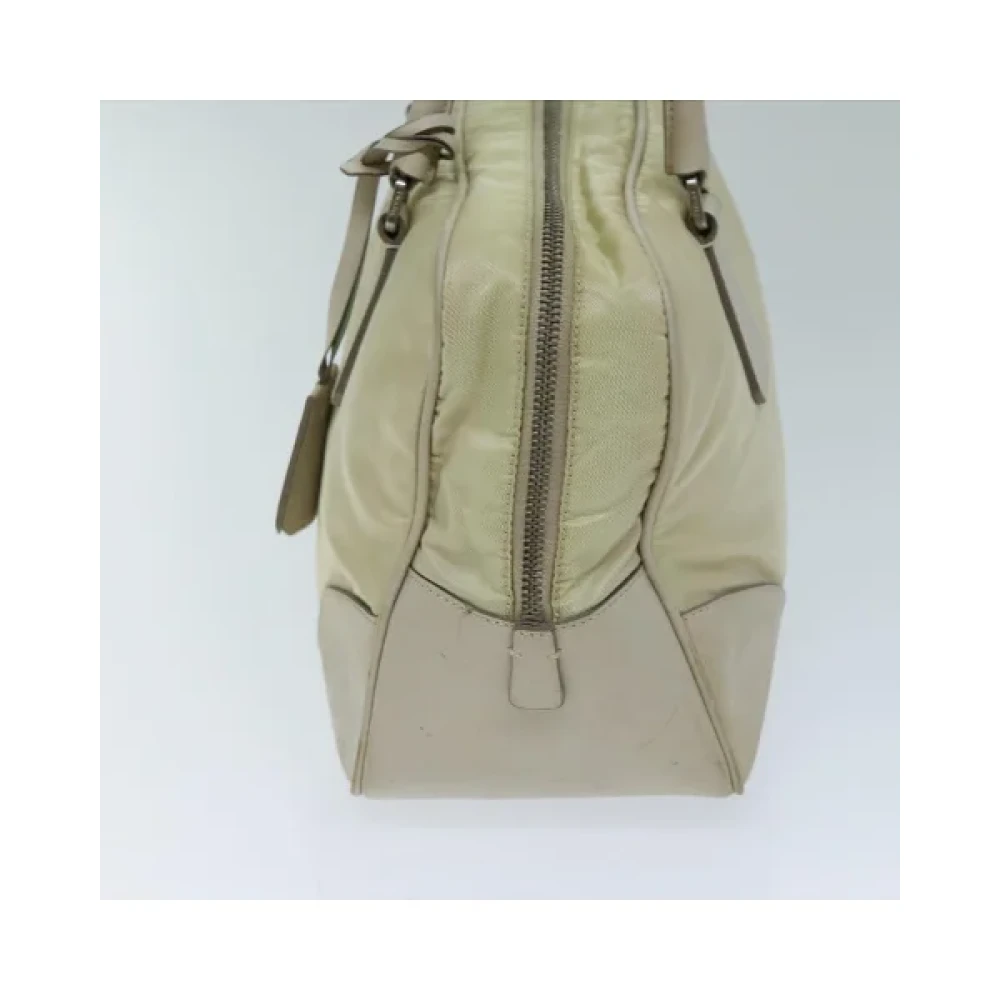 Prada Vintage Pre-owned Nylon prada-bags Beige Dames