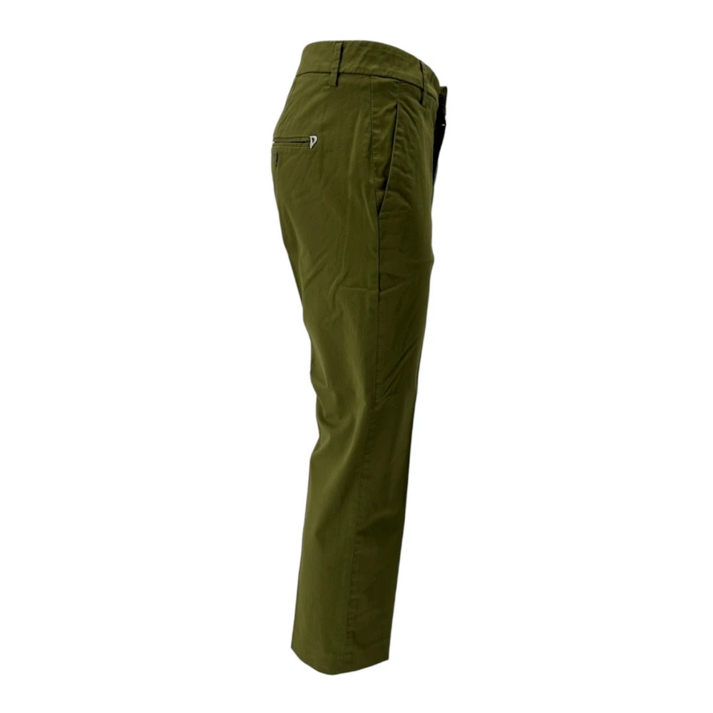 Dondup Militaire Chino Broek Enkel Lengte Green Dames