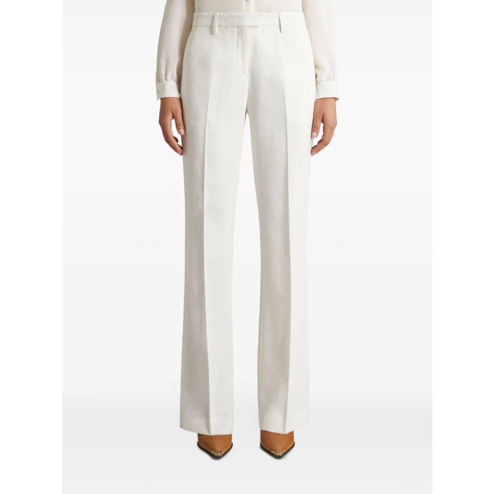 ETRO Natuurlijke rechte broek White Dames