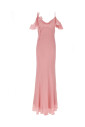 pink-flutter-sleeve-scoop-neck-dress