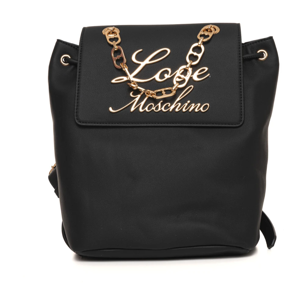 Love Moschino Stijlvolle rugzak met verstelbare banden Black Dames