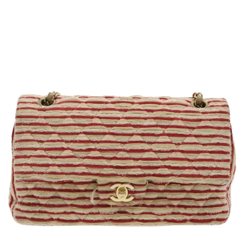 Chanel Vintage Pre-owned Canvas shoulder-bags Red Dames