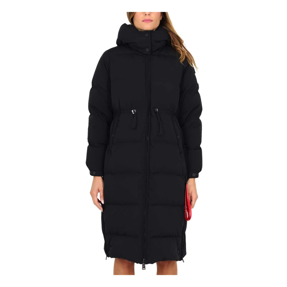 Afterlabel Lange gewatteerde winterjas zwart Black Dames