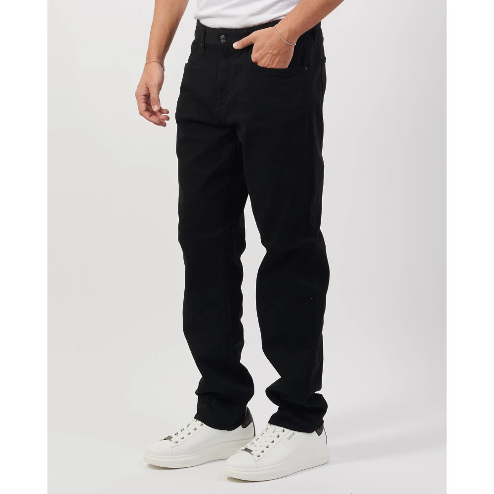 Armani Exchange Zwarte Jeans met Ritssluiting Black Heren