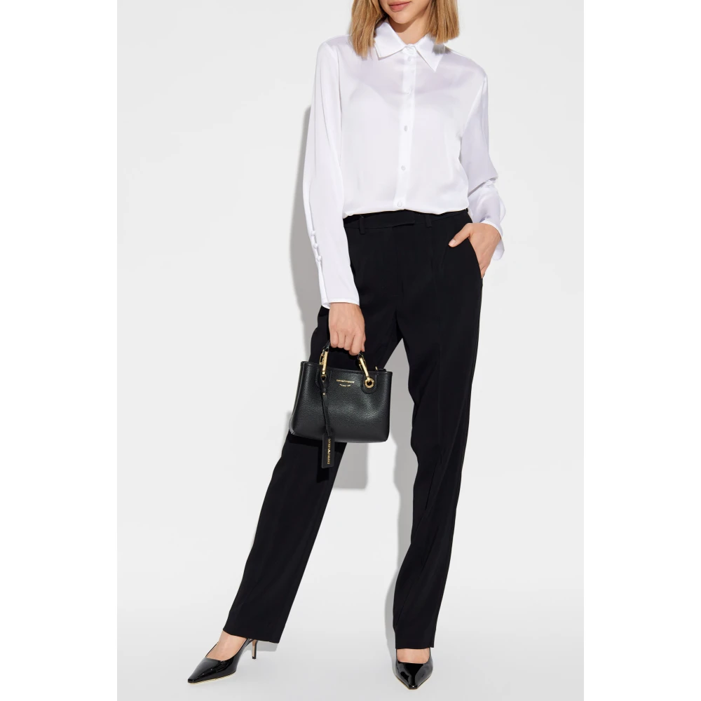 Emporio Armani Satijnen overhemd White Dames