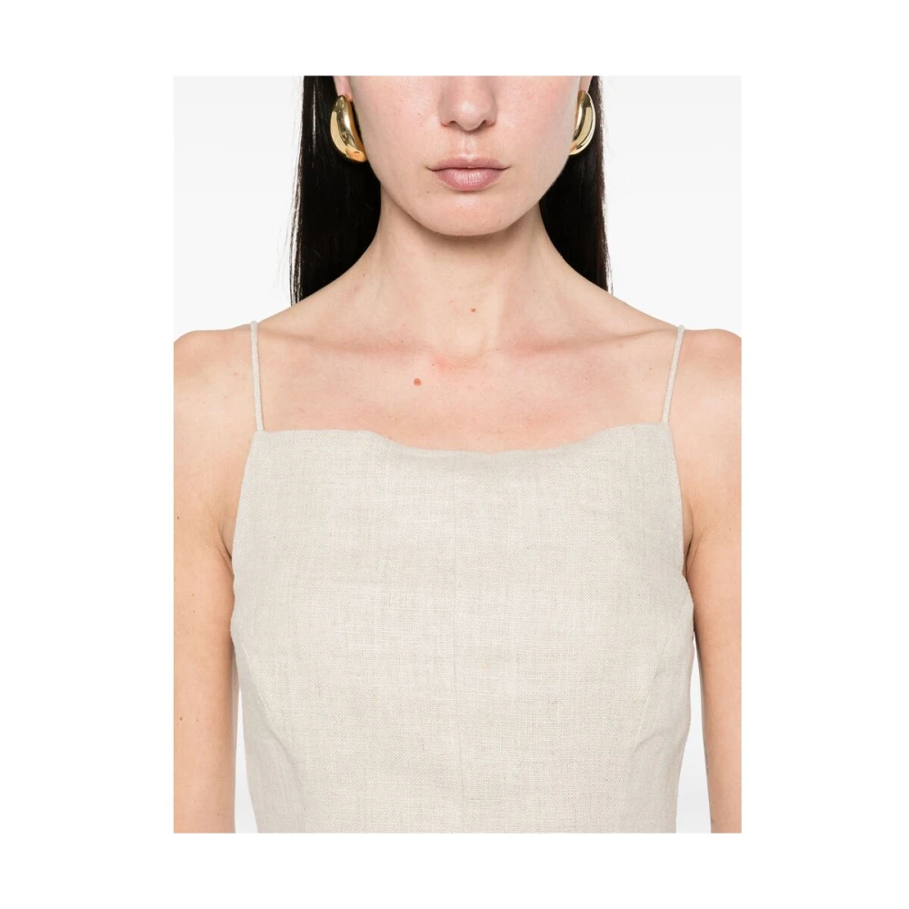 Faithfull the Brand Beige Jurk met Ritssluiting Beige Dames