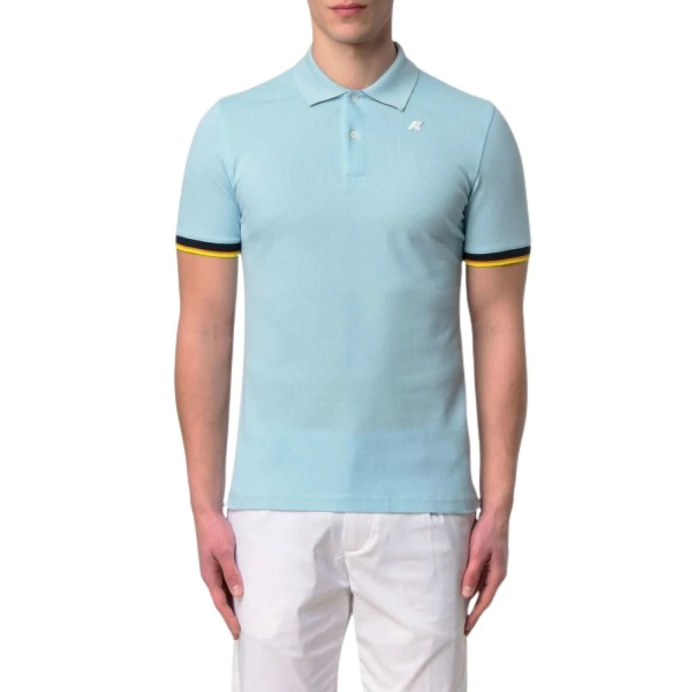 K-Way Men's Blue Polo Shirts, 2XL, Vincent Pique Polo