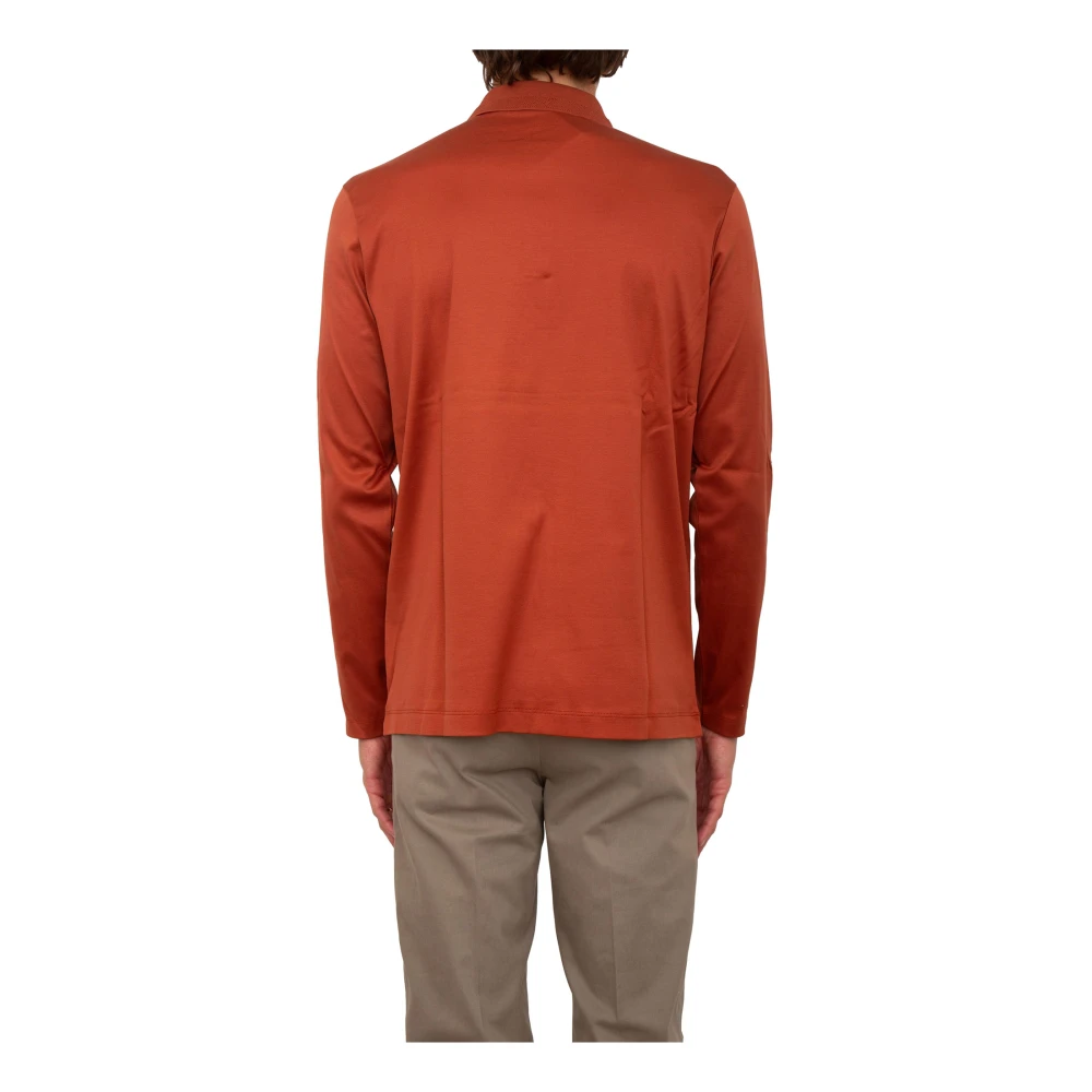 PAUL & SHARK Katoenen Polo Shirt Roest Brown Heren