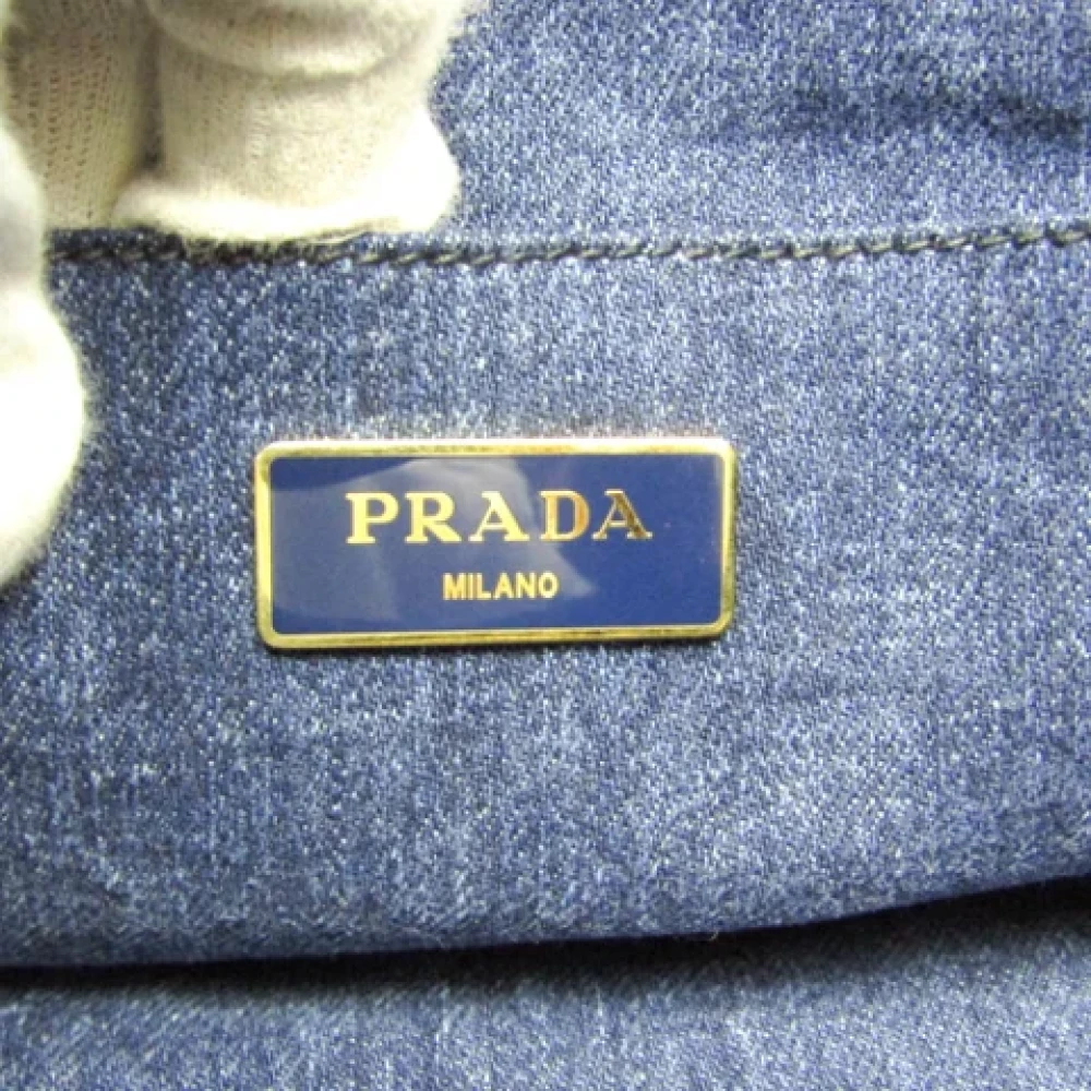 Prada Vintage Pre-owned Denim prada-bags Blue Dames