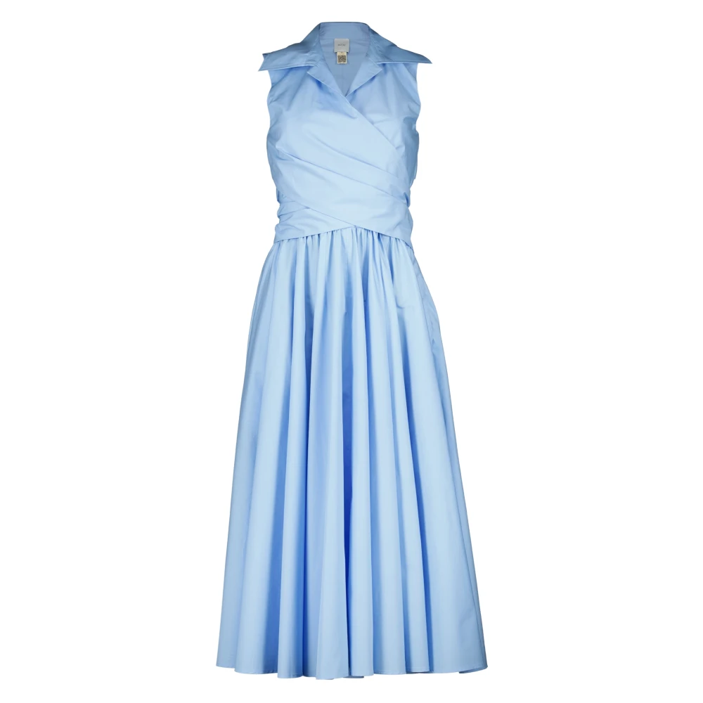 Patou Women's Blue Draped Dress - Midi Dresses - S - Dresses