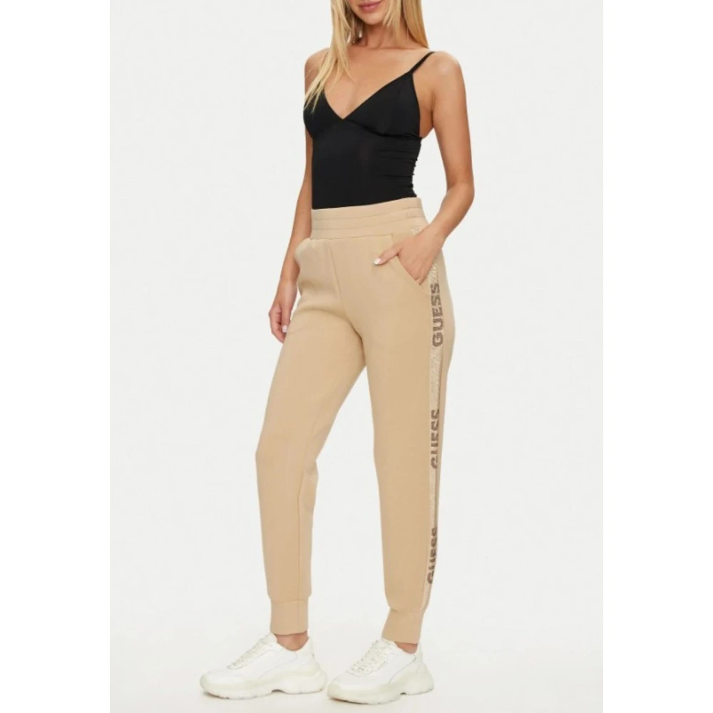 Guess Dames Logo Broek Beige Dames