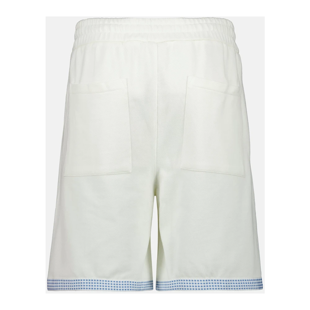 Drole de Monsieur Witte Piqué Katoenen Shorts Lente-Zomer 2025 White Heren