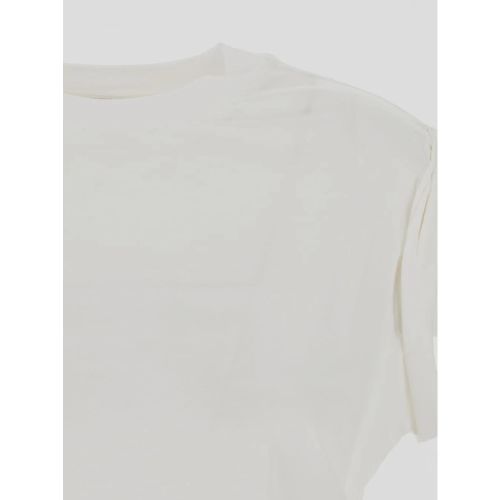 alexander mcqueen Asymmetrisch T-shirt met ronde hals White Dames