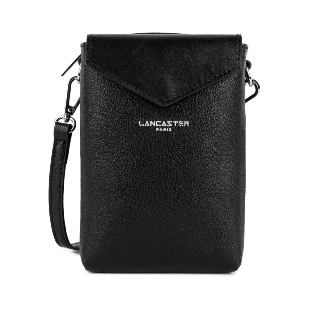 Lancaster Dubbele rits Smartphone Pouch Maya Zwart Black Dames