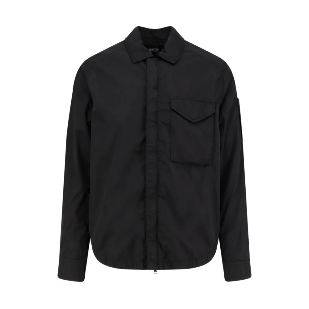 C.p. Company Men's Black Light Jackets, M, Nylon Overshirt