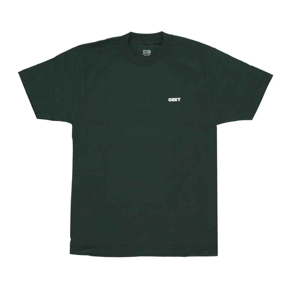 Obey Klassieke Bosgroene Tee Green Heren
